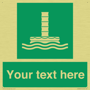 Custom sign safe condition Evacuation chute 